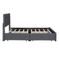 thumbnail image 6 of BTMWAY Queen Storage Bed Frame with 4 Drawers, Linen Fabric Upholstered Platform Bed with Classic Headboard, No Box Spring Needed, Queen Size Bed Frame for Adults, Holds 500lbs, Gray, 6 of 8