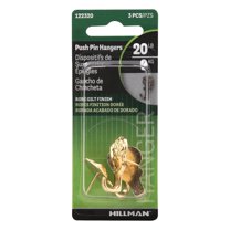Hillman 53174 10 lbs AnchorWire Gilt Gold Push Pin Picture Hook, Pack of 3 - Case of 10