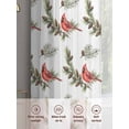 thumbnail image 6 of Christmas Red Cardinal Birds Sheer Curtains 72 Inch Length 2 Panels Set, Xmas Pine Branch Cones Rustic Voile Window Treatment Curtains Sheers Drapes for Bedroom/Living Room/Kitchen 52"x72"x2, 6 of 7