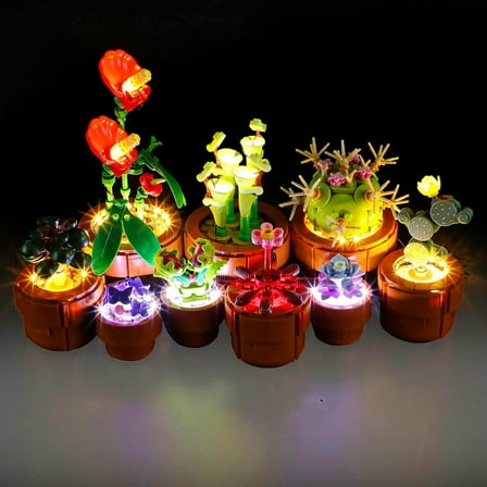 LED Light Kit for Lego 10329 Tiny Plants Set, Compatible with Lego 10329 Building Blocks Model(Not Include Blocks Set)