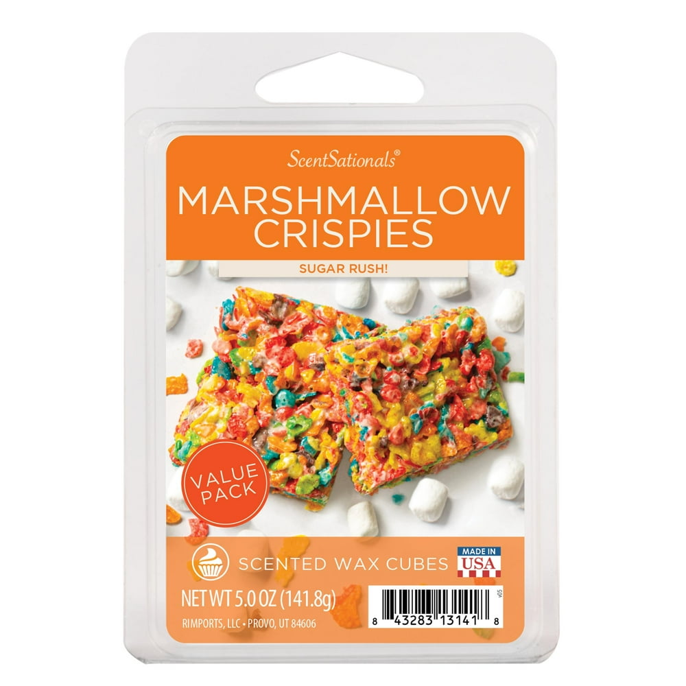 Marshmallow Crispies Scented Wax Melts, ScentSationals, 5 oz (Value