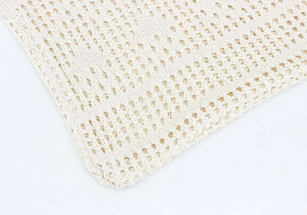 CoCopeaunts Summer Beach Bag, Women Hollow Knitted Bag Fashion Large Crochet Shopping Shoulder Bag Handbag Vacation Purse