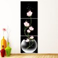 thumbnail image 1 of 3 Pcs Modern Abstract Flower Art Canvas Painting Print Wall Picture Home Decor Unframed, 1 of 4