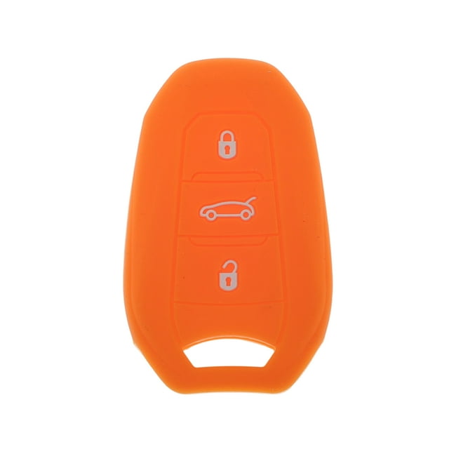 Funda de Carcasa de Silicona Naranja para Llave de Peugeot 208/ para Peugeot E208/ para Peugeot 301/ para Peugeot 307/ para Peugeot 308/ para Peugeot 407