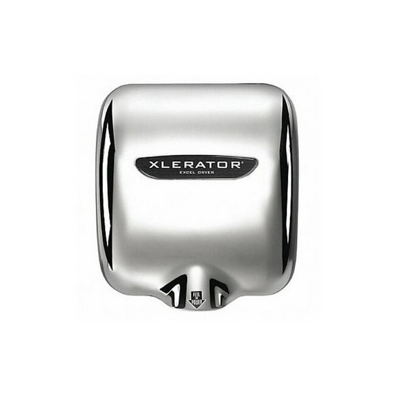 Automatic Hand Dryer, 8 sec Dry, 68 to 77, 110 to 120V AC, Silver, Chrome Plated