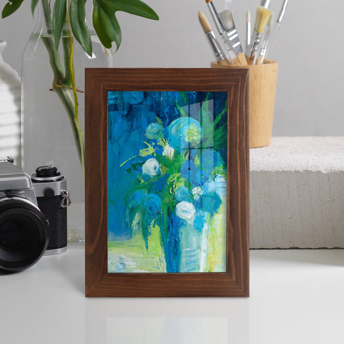 Literal Imaginings -Framed Print w/glass-Chestnut
