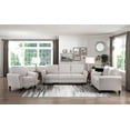 thumbnail image 6 of Modern Transitional Sand Textured Fabric Upholstered Sofa | Solid Wood Frame | Attached Cushions | 80.5" W x 34" D | Ideal for Living Rooms | Vietnam Origin, 6 of 7