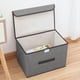 thumbnail image 3 of Cajas de Almacenamiento, E T EASYTAO Cajones Organizadores 6pcs, Closet Organizador de Ropa de Tela Plegables con Tapas, Cestas de Lino Cubo para Hogar, Dormitorio, Armario (Beige),Beige, 3 of 16