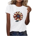 thumbnail image 2 of Vetsdori Womens Red White and Blue T Shirts Short Sleeve USA Years Anniversary Pullover Fourth of July Graphic Patriotic Casual,Summer Crew Neck Shirts for Women Independence Day, 2 of 5