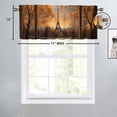 thumbnail image 4 of Paris Tower Kitchen Valance Curtain Rod Pocket Autumn Maple Leaf Window View Sunset Window Treatment for Living Room Bedroom Bathroom 54 by 18 in, 1 Panel, 4 of 6