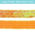 thumbnail image 2 of Unique Bargains 10 Yards 1.8 Inch Elastic Sequins Trim Flat Stretch Sequin Ribbon Strip, Orange, 2 of 4