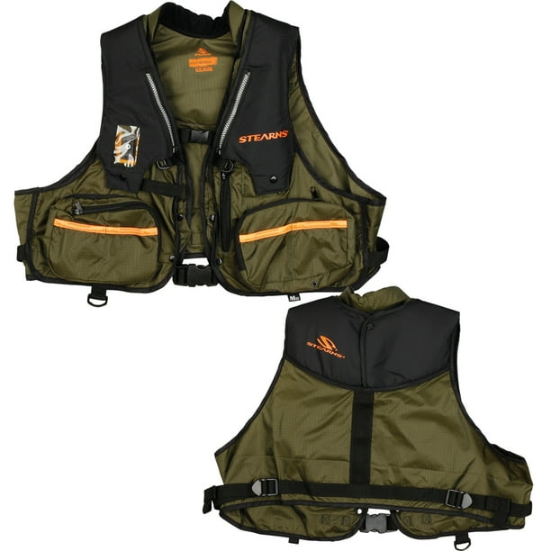 Stearns 33 Gram Manual Fishing Vest, Green, Nylon
