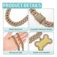 thumbnail image 4 of Cadena Para Perro Hillban, Collar De Diamantes Dorados Con E, 4 of 7
