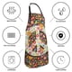 thumbnail image 5 of Abucaky Hippie Signo De La Paz Delantal Impermeable Para Adultos Flores Coloridas Babero De Chef Con Bolsillos Amplios Para Cocina Barbacoa Manualidades Dibujo, 5 of 5
