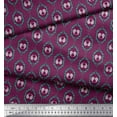 thumbnail image 3 of Soimoi polyester Crepe Fabric Check,Paisley & Ogee Damask Printed Fabric 1 Yard 42 Inch Wide, 3 of 3