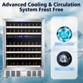 thumbnail image 6 of KNDKO 52 Bottle Dual Zone Wine Cooler Refrigerator, Freestanding or Built-in 4.8cu.ft Wine Fridge with LED, Removable Shelves, Stainless Steel Glass Door for Home/Office, 6 of 13