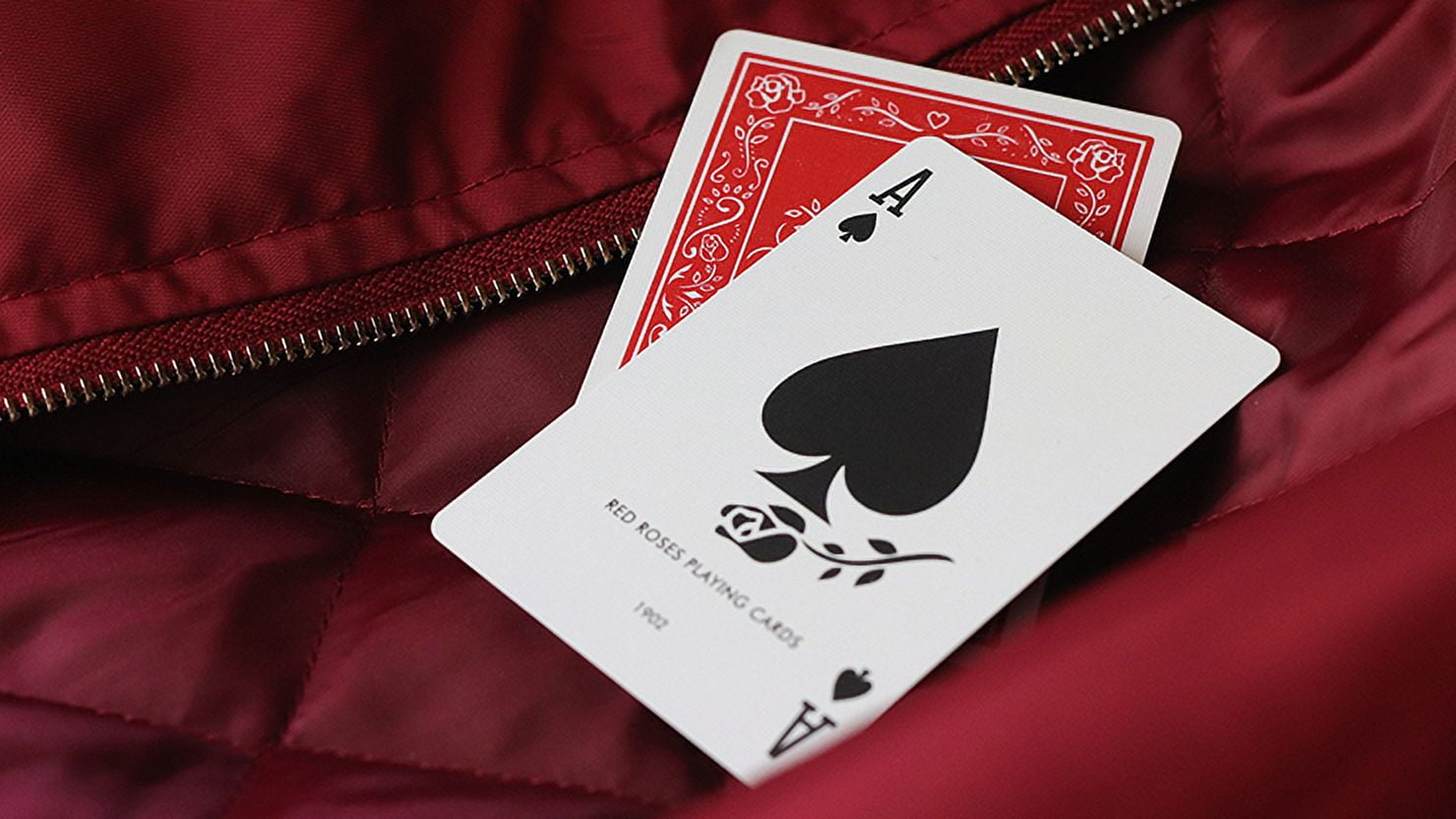 Red Roses Impossible Bottle Playing Cards by Daniel Schneider