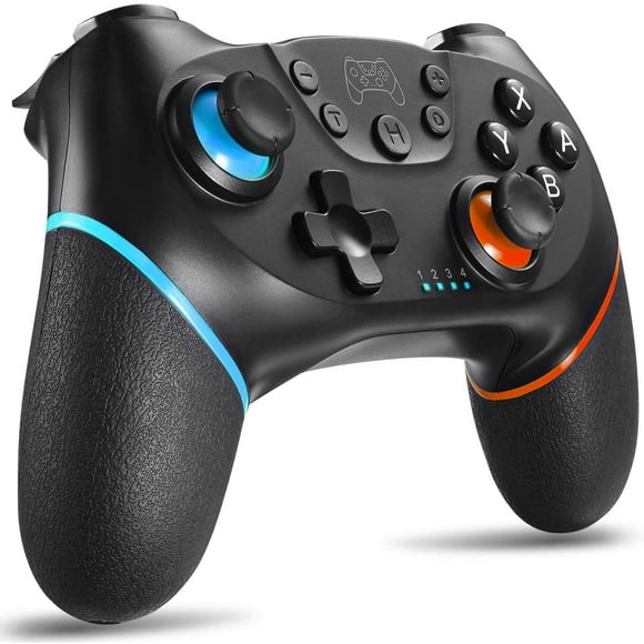 DAMAIE Switch Controller, Remote Gamepad Wireless Pro Controller With Joystick, Ergonomic Non-Slip (Left Blue, Right Red)