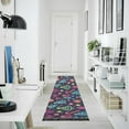 thumbnail image 4 of Yayeee Runner Rug for Bedroom 2'x6' Machine Washable Hallway Non Slip Mat, Neon Christmas, 4 of 8