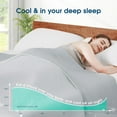thumbnail image 3 of Cooling Comforter Queen Size Cool-Touch Design on Both Sides Soft Breathable,Lightweight Cool Blanket for Hot Sleepers and Night Sweats（ Gray 90" x90” ）, 3 of 6