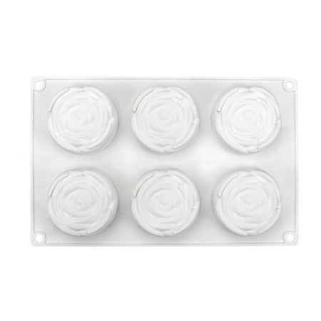 

GHOONEY Silicone 6 Holes Flower Rose Cake Ice Cream Chocolate Mold Soap 3D Cupcake Bakeware Baking Dish Cake Pan Muffin Mould