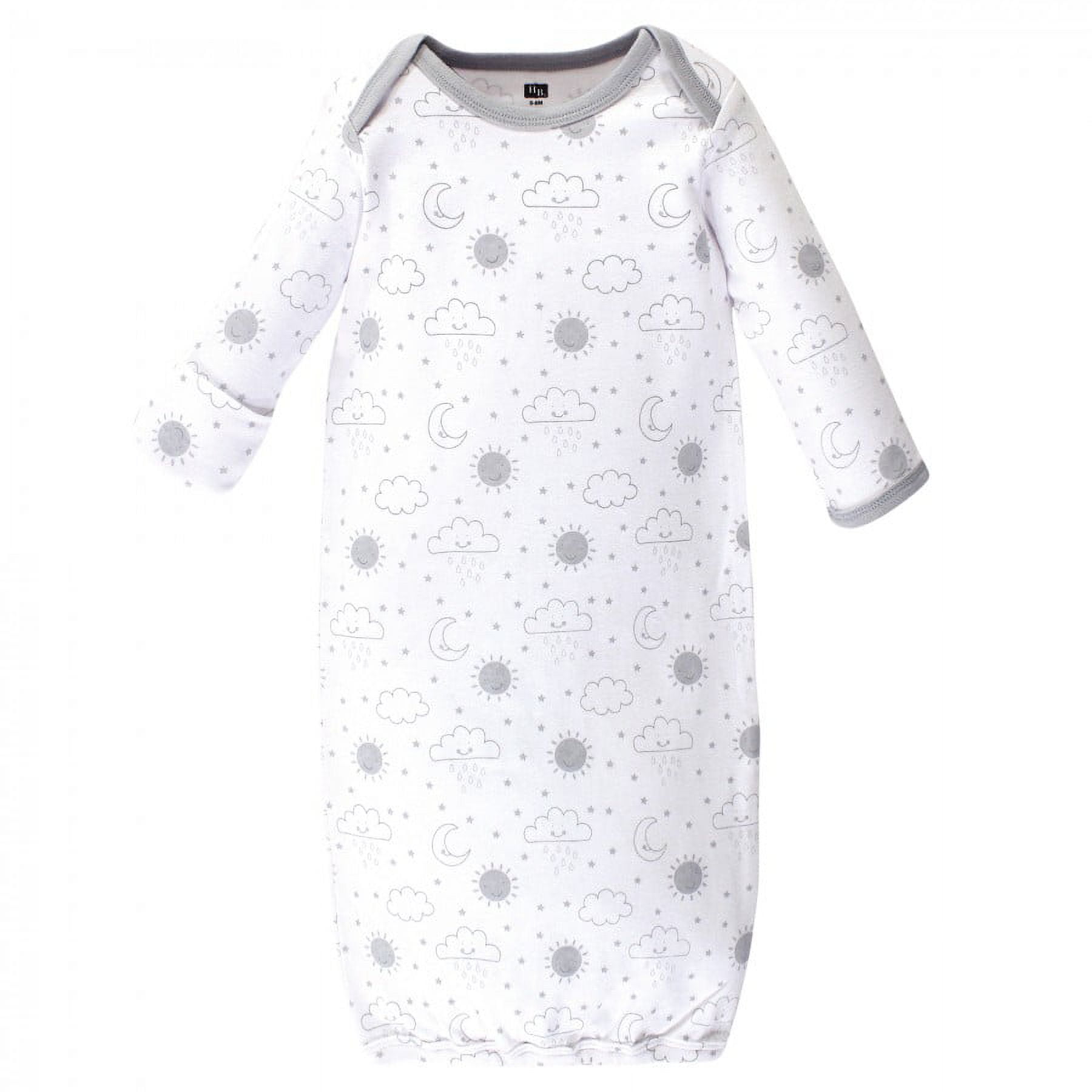 Hudson Baby Cotton Gowns, Star And Moon, Preemie-Newborn