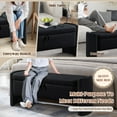 thumbnail image 4 of Lunale 41.73" End of Bed Bench for King Size Bed, Velvet Upholstered Storage Ottoman for Bedroom, Black, 4 of 7