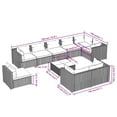 thumbnail image 4 of vidaXL 10 Piece Garden Lounge Set with Cushions Poly Rattan Black, 4 of 5