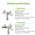 thumbnail image 2 of Aquarium Tank CO2 Splitter Regulator Distributor Fine Adjusting Valve for CO2 Regulator with 2 Way Outlets, 2 of 7