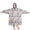 Baseball Characters White Pattern, variant on Wearable Blanket Hoodie,Baseball Characters White Pattern Oversized Sherpa Blanket Hoodie with Super Pockets,Super Warm Fuzzy Pullover for Women & Men