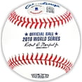 thumbnail image 2 of Mookie Betts Autographed Official 2018 World Series Logo MLB Baseball Boston Red Sox Beckett BAS QR 218701, 2 of 5