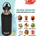 thumbnail image 6 of ONTA 32oz Water Bottle with Straw Vacuum Insulated Stainless Steel Metal Thermos Bottles | Reusable Leak Proof BPA-Free Flask for Sports（Black）, 6 of 10