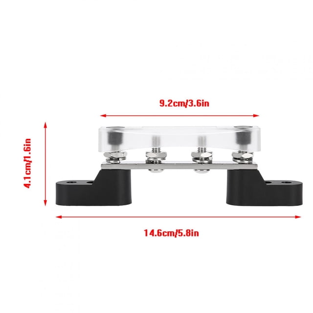 Busbar Terminal Block, Glass Fibre Insulated Bottom Plate Ground Distribution Block For Trucks Buses