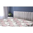 thumbnail image 5 of Ambesonne Floral Design Fitted Sheet, Dreamy Boho Leaves, King Size, Pale Pink Laurel Green, 5 of 5