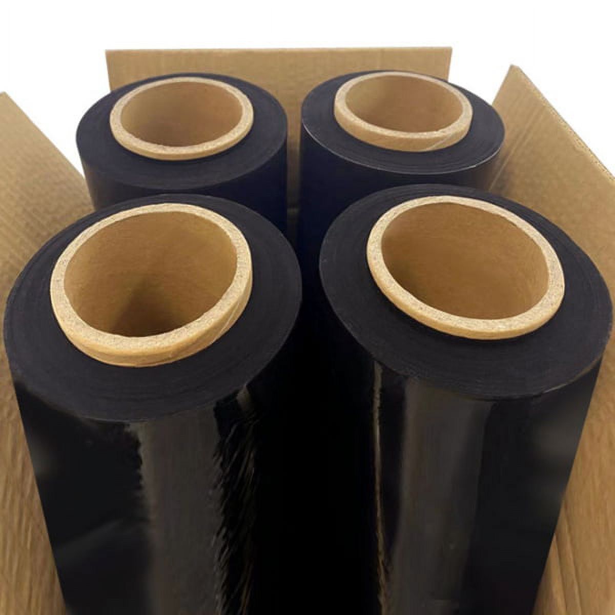 4-Roll Stretch Wrap Film - 3" Core Heavy Duty Pallet Wrap, Clear Self-Adhering Bundling for Moving, Warehouse, Product Protection