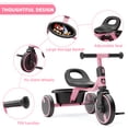 thumbnail image 4 of KORIMEFA Toddler Tricycle for 2-5 Year Old, Kids Trike with Storage Basket 3 Wheel Bike Birthday Toys Gift for Girls Boys, Pink, 4 of 10