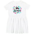 thumbnail image 3 of Inktastic Big Sister Colorful Hearts Design Girls Toddler Dress, 3 of 5
