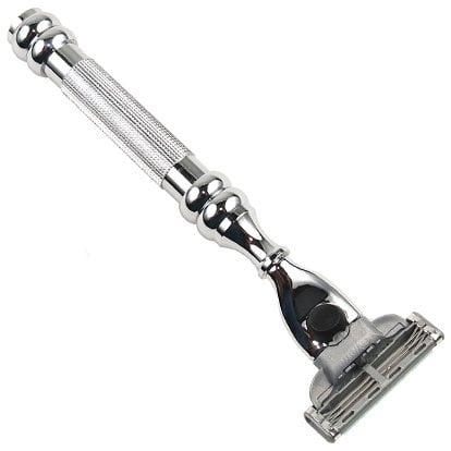 Heavyweight All-metal Triple Blade Razor From Parker Safety Razor - Accepts Mach 3 Blades