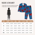thumbnail image 4 of Salouo Colorful Ladybird Pattern Women's Pajamas Set Long Sleeve Button Down Sleepwear Soft Pj Lounge Sets for women 2 Piece Pjs Set with Long Pants-XX-Large, 4 of 7