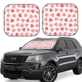 thumbnail image 1 of Fotbe Pink Hearts1 Juego de 2 Piezas de Parasoles para Parabrisas | Bloqueador Solar para Auto | Accesorios Plegables para Protección Solar Interior-Large, 1 of 6