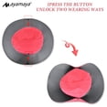 thumbnail image 5 of AYAMAYA Ponytail Mesh Sun Hats with Wide Brim, Waterproof UV Protection Summer Fishing Hat, Outdoor Foldable Bucket Hat, Safari Beach Hat(Watermelon Red), 5 of 6