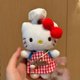 thumbnail image 1 of hello Cartoon Red Glasses Apron Keychain Plush Toy Backpack Doll Plush Keychain for Women Style 3, 1 of 1