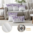 thumbnail image 5 of Outdoor Pillow Covers 20x12 Set of 2, Purple Leaves Waterproof Patio Throw Pillow Covers for Couch Sofa Chair, Summer Botanical Decorative Pillowcases for Throw Pillows, 5 of 9
