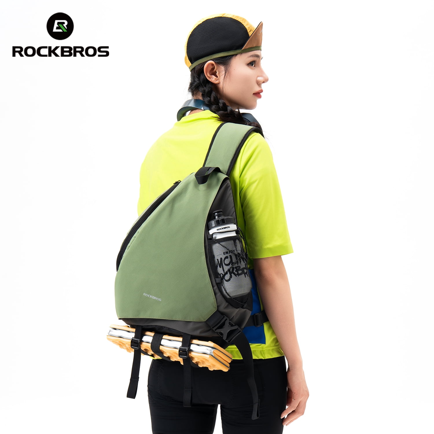 ROCKBROS Sling Backpack Outdoor Cycling Bow/Arrow Crossbody Bag Single Shoulder Straos 11.5L Capacity Lightweight Water-repellent Comfort Bags