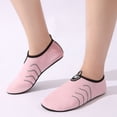 thumbnail image 2 of lnmuld Men Women Black Water Shoes Non Aqua Socks with Wave Design for Pool Surf Yoga Color:Pink,Size:11.5, 2 of 7
