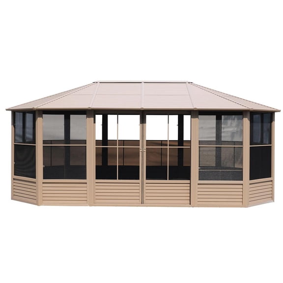 Gazebo Penguin Florence Solarium with Metal Roof 12 Ft. x 18 Ft.