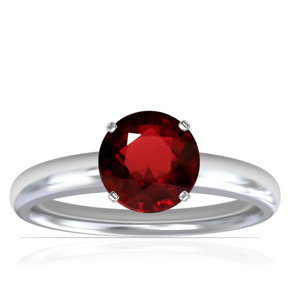 GemsNY July Birthstone - Traditional Round Ruby Solitaire Ring (Grade - AAA | 1.05cts.)