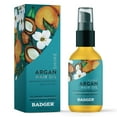 thumbnail image 2 of Badger Argan Hair Oil for Dryness and Therapy, 2 fl oz Glass Bottle, 2 of 5