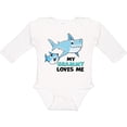 thumbnail image 3 of Inktastic My Grammy Loves Me with Cute Sharks Boys or Girls Long Sleeve Baby Bodysuit, 3 of 5
