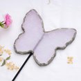 thumbnail image 1 of Butterfly Fan Imitation Flower Luo Shaped Fan Long And Short Handle Fan Hanfu Dance Retro Shooting Props Round Fan, 1 of 4